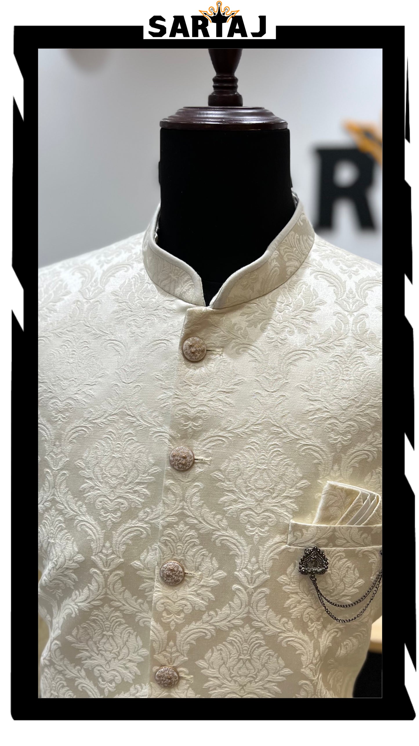 Ivory Pearl sherwani