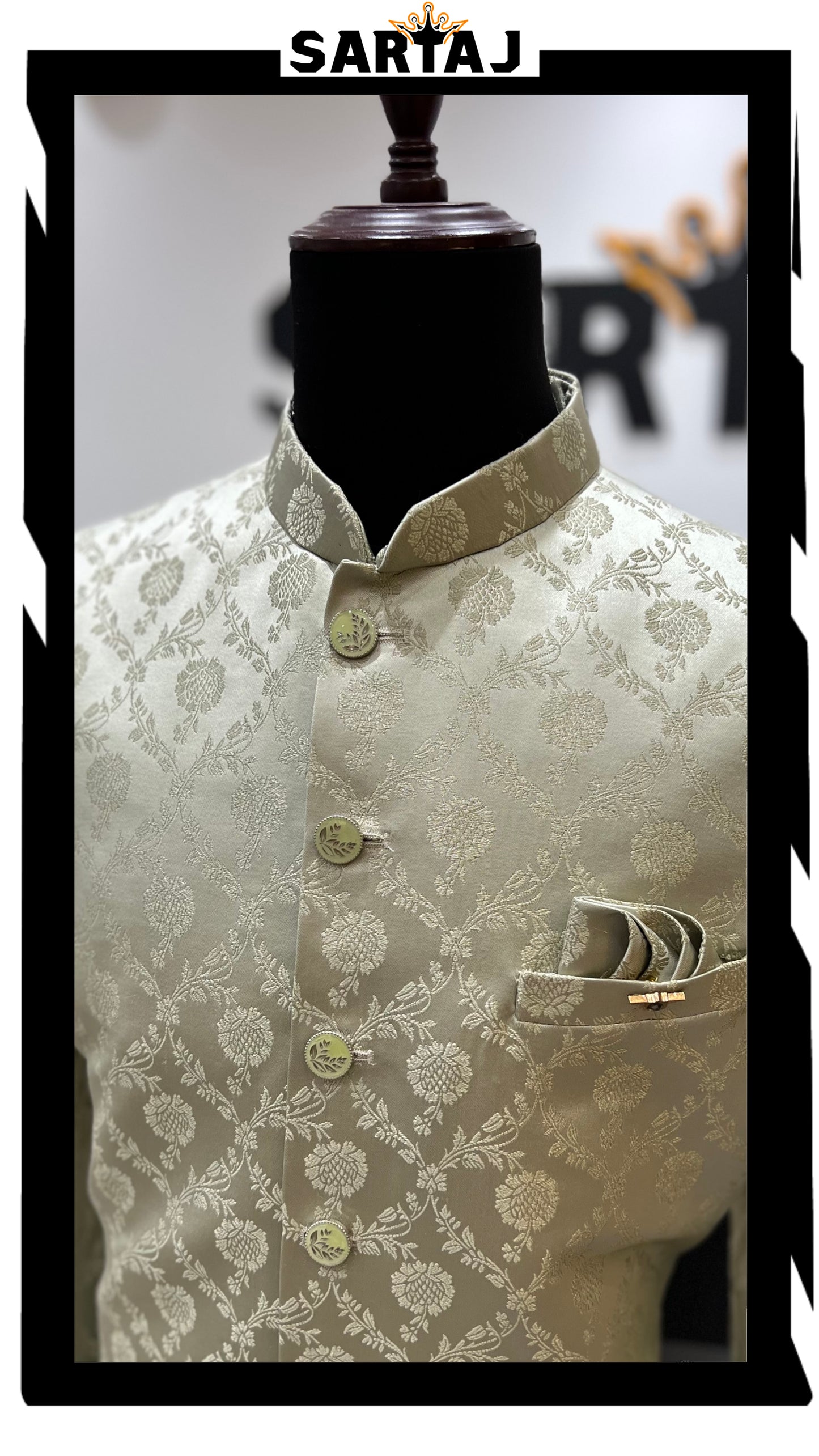 Verdant sage sherwani