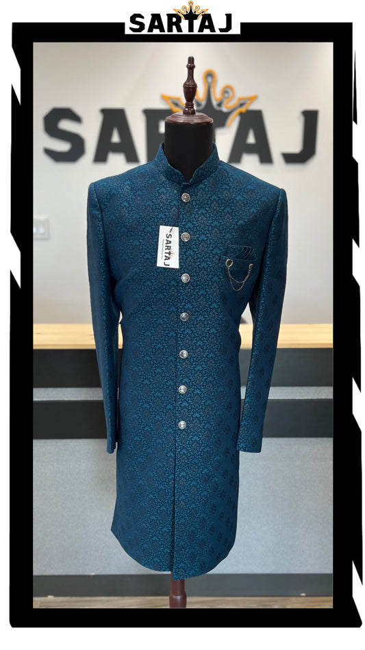 Teal Tranquility Sherwani