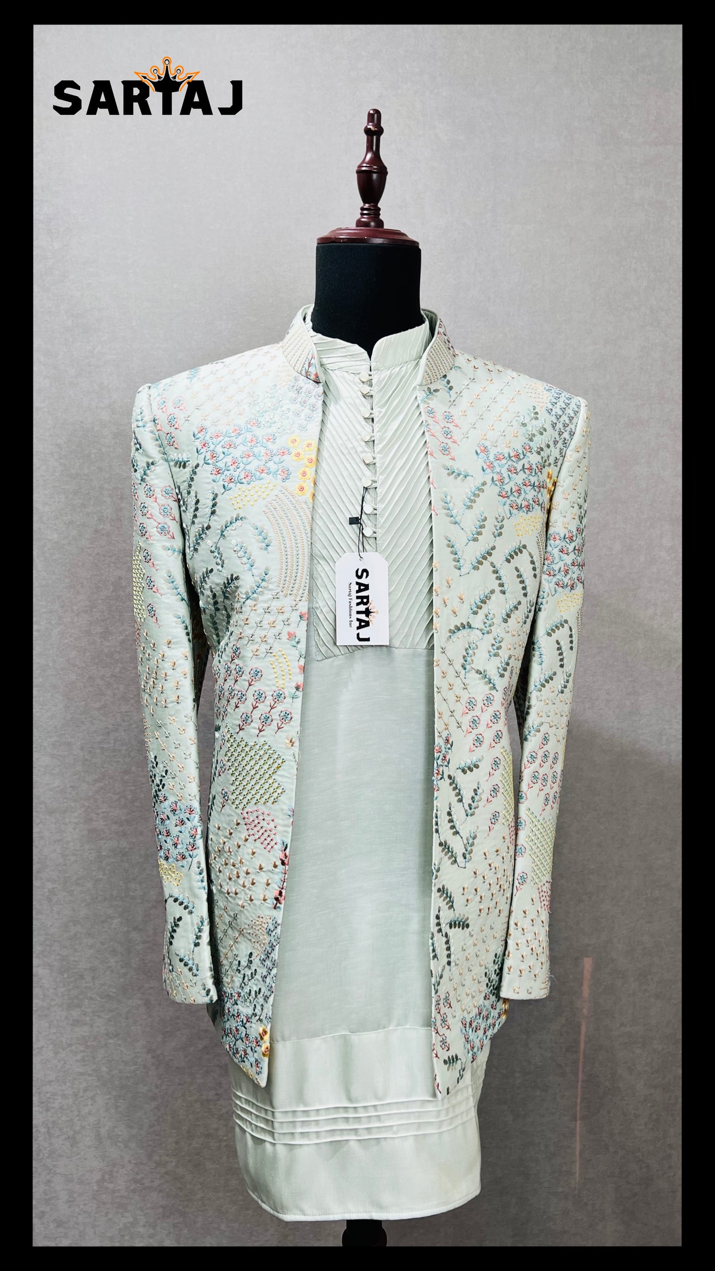 Pistachio Prism Short Jacket Set