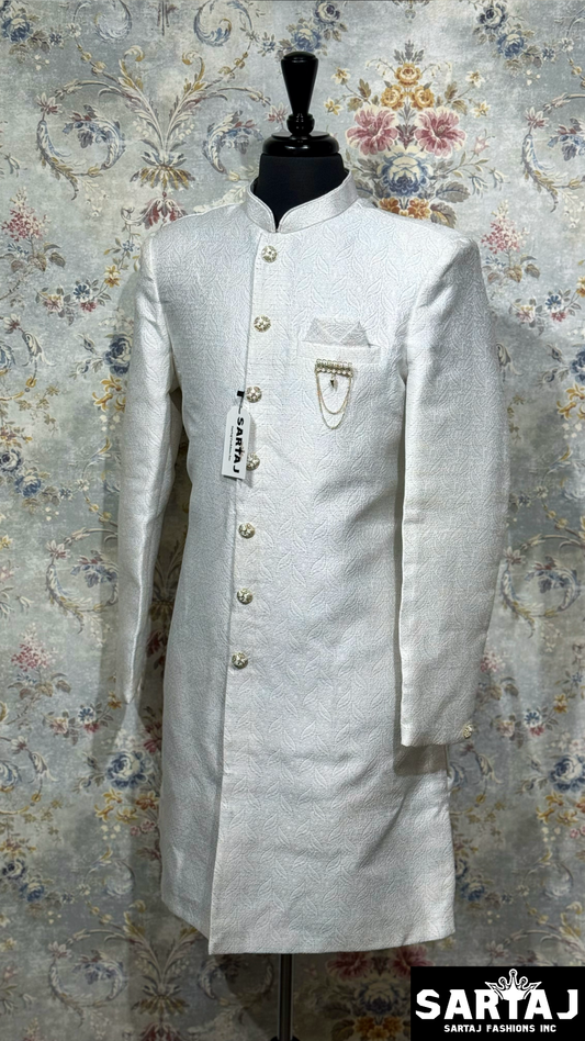 R-SHWN 599 WH Sherwani Set