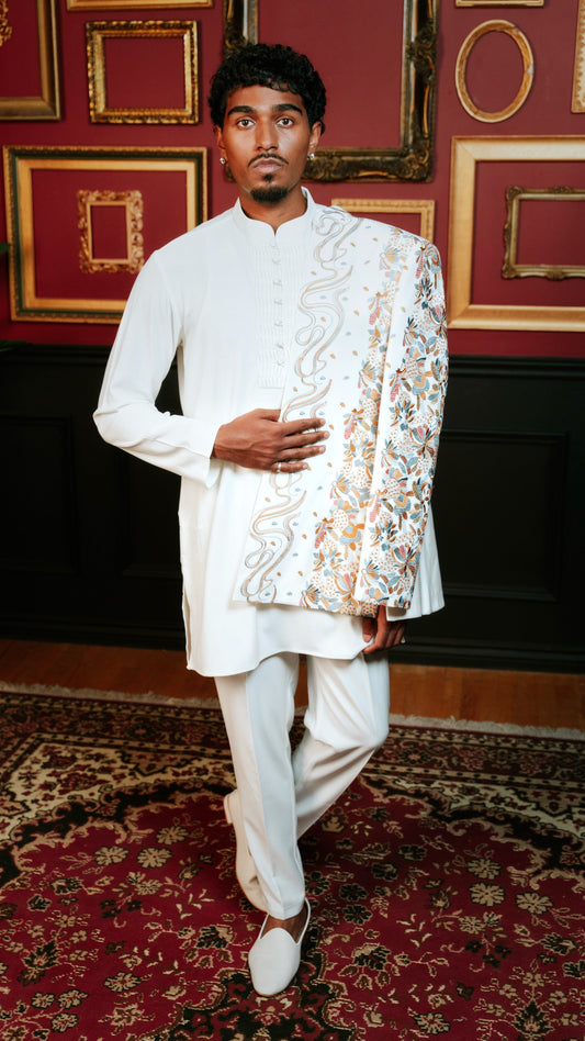 Ivory Delight Short Jacket Set