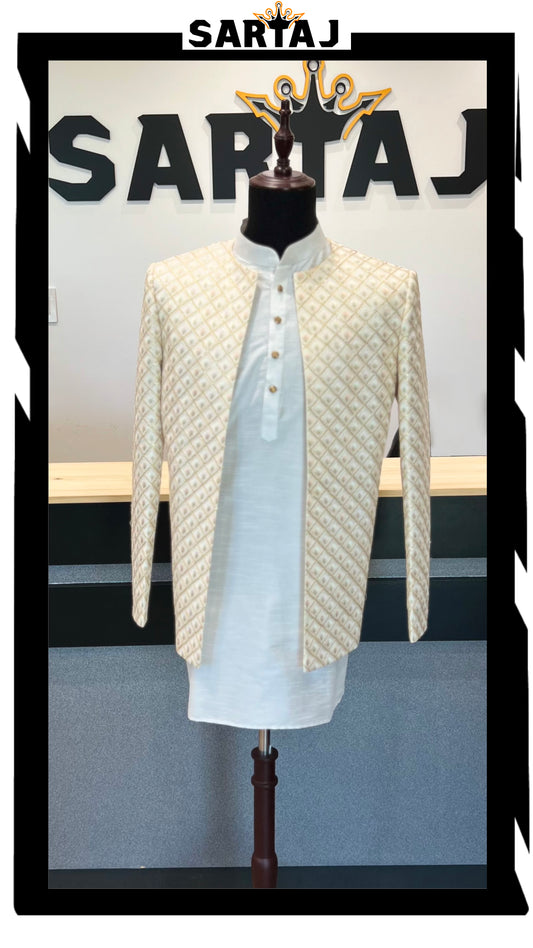 Whispering White Pastels Short Jacket Set