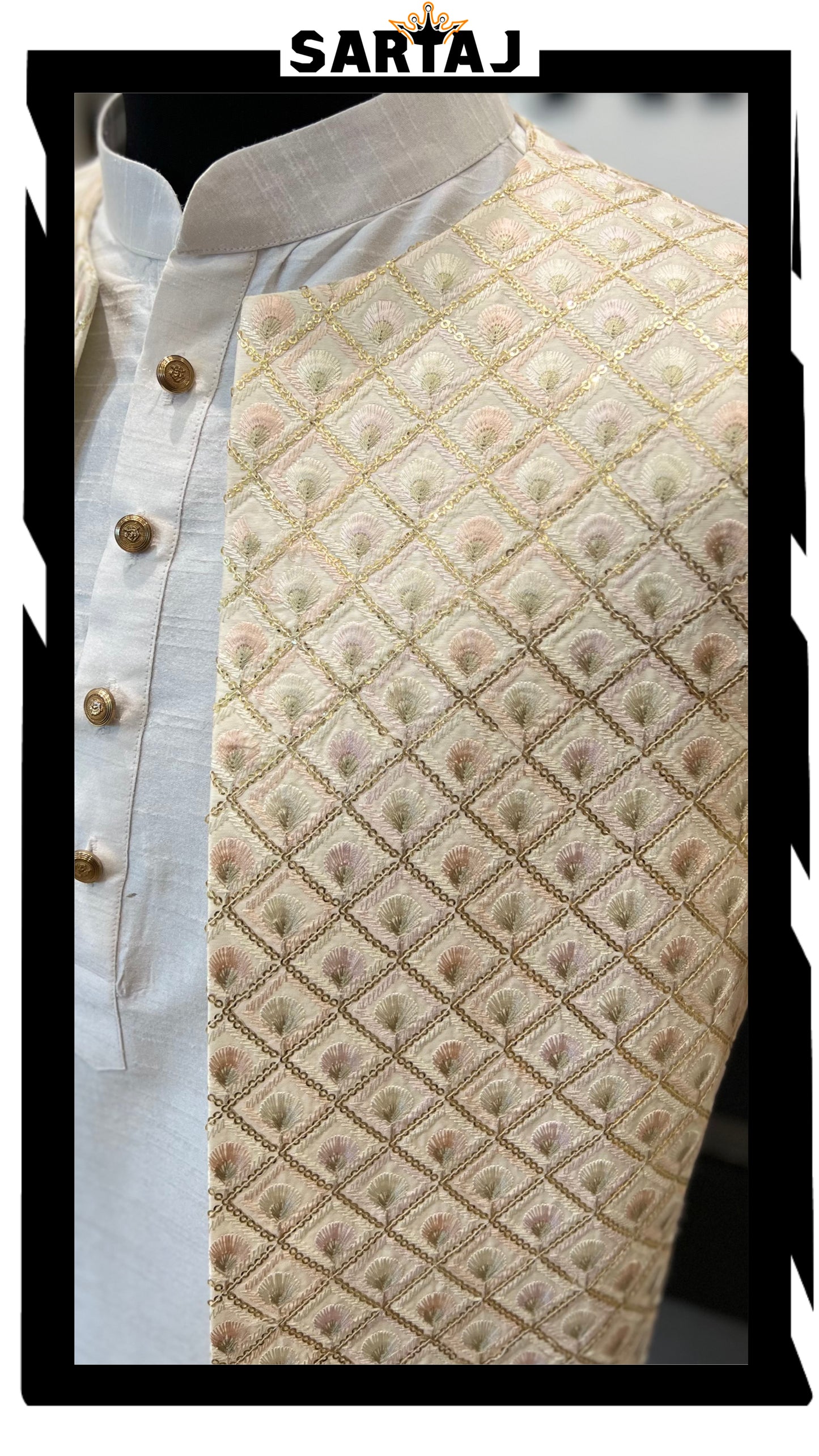 Whispering White Pastels Short Jacket Set