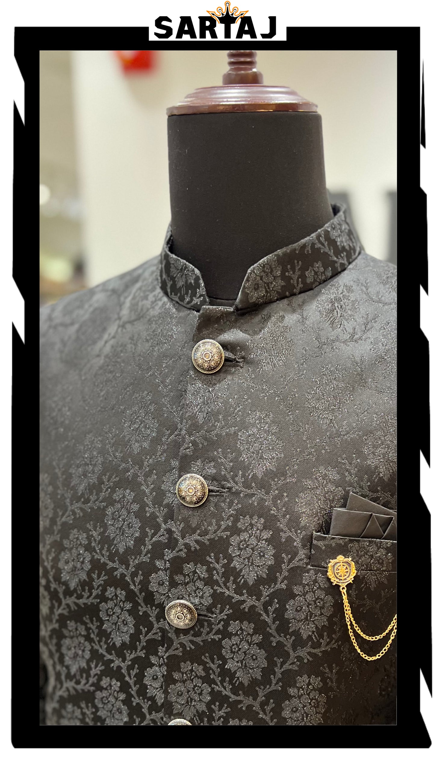 Midnight garden sherwani