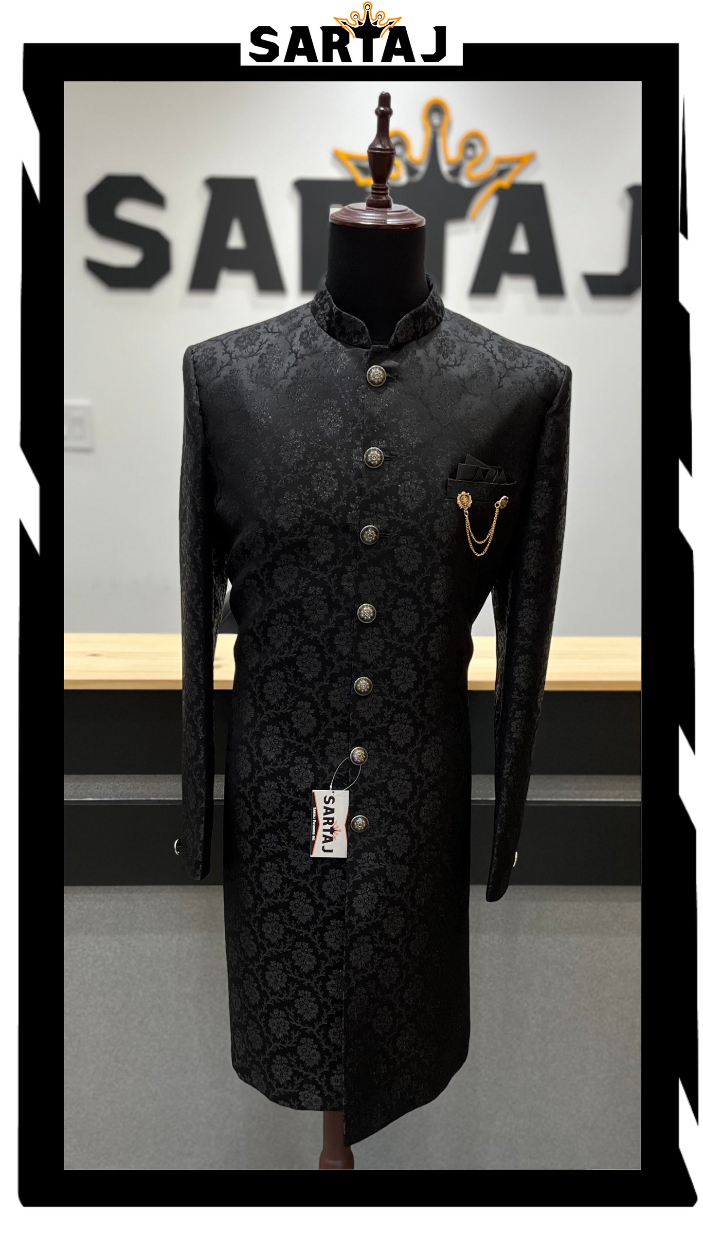 Midnight garden sherwani