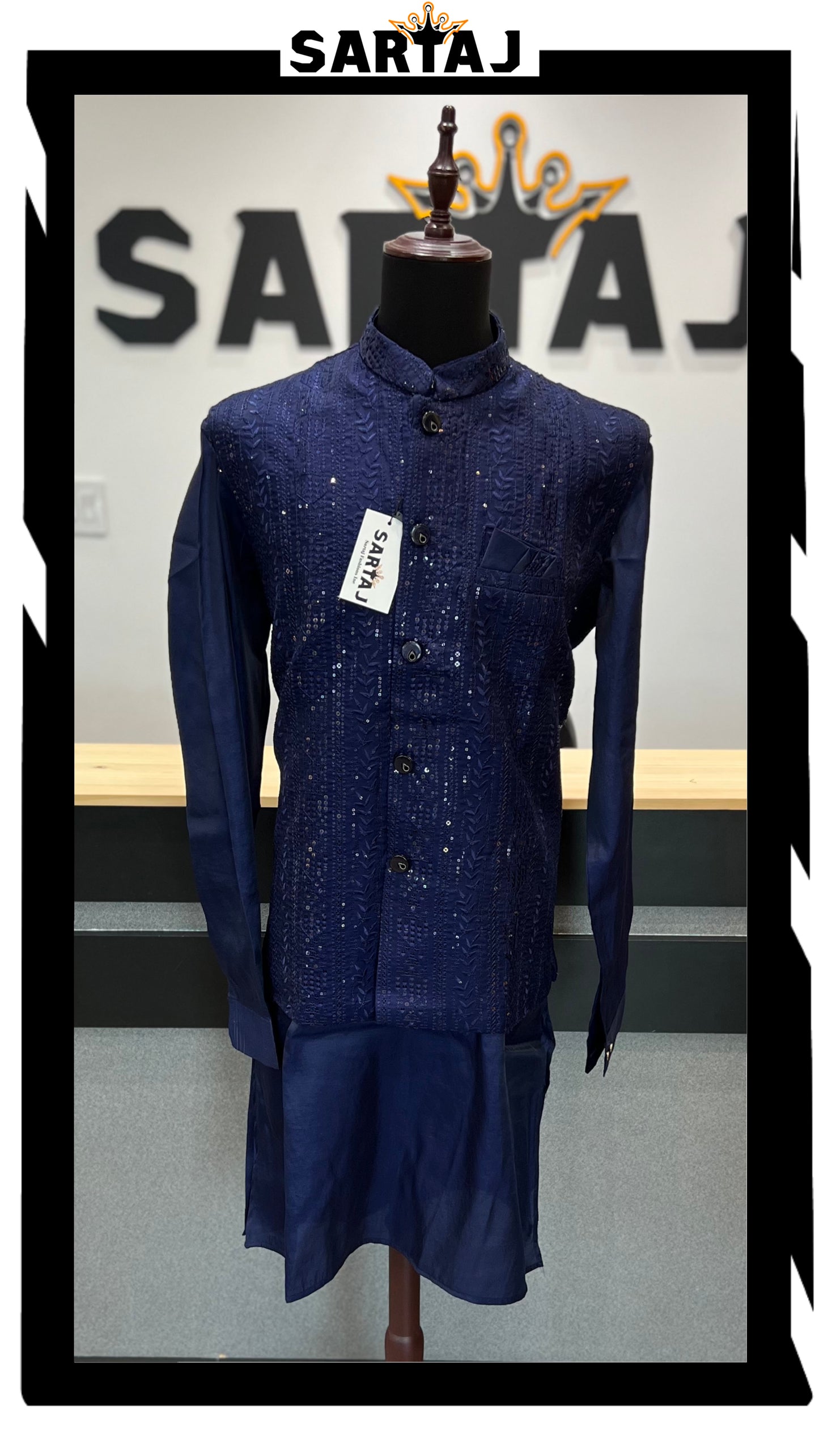 RKKPV 659 - Navy Blue Vest Set