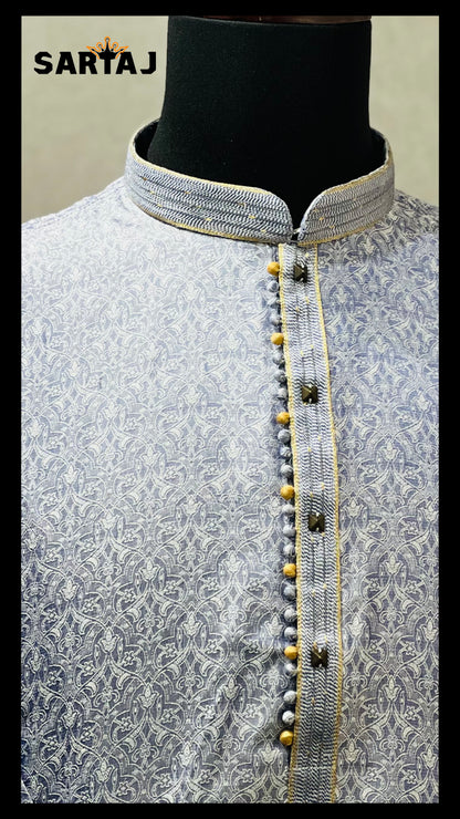 RKKP 299 - Violet Brocaade Kurta Set