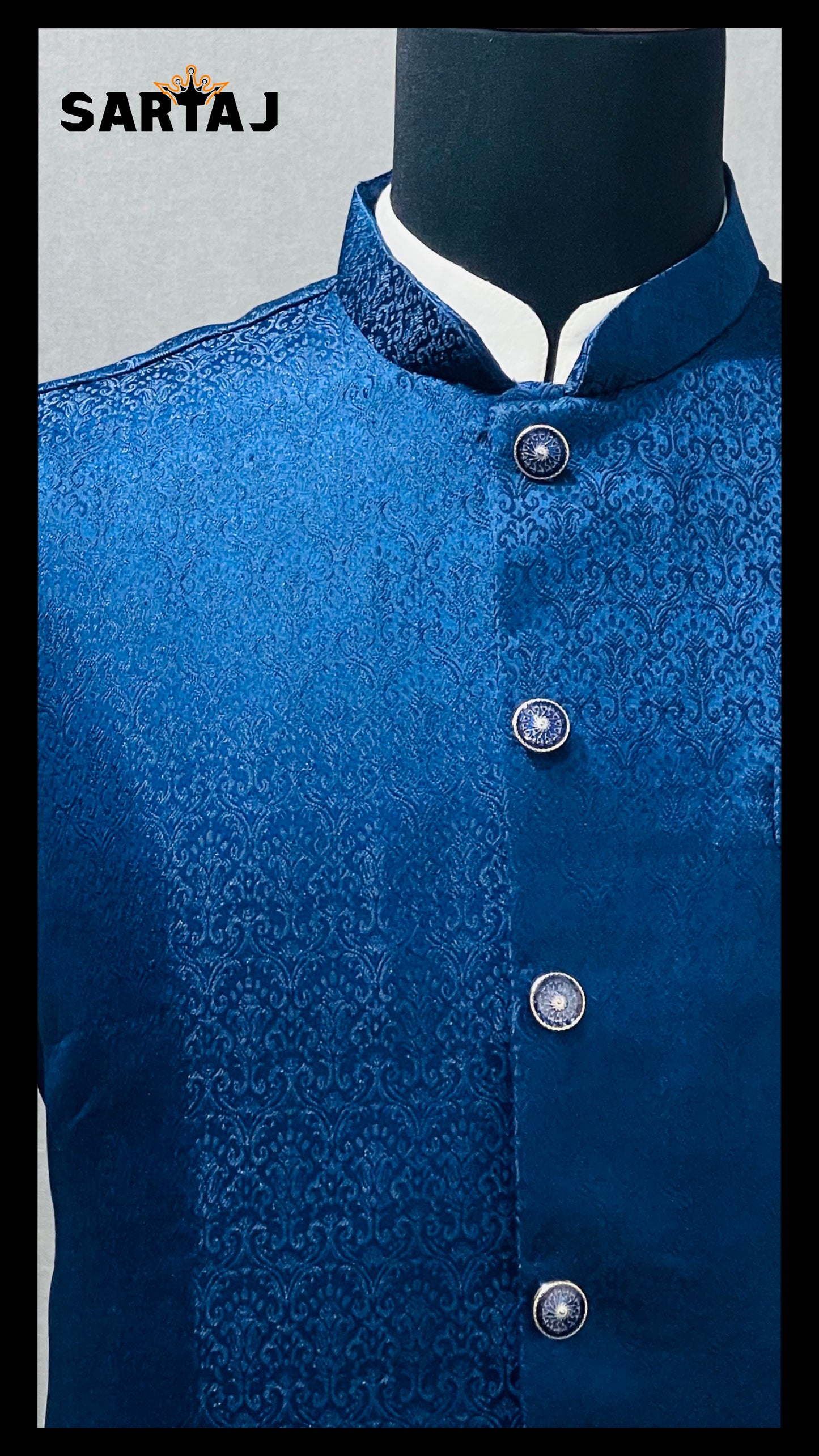 SDFVST 240 Blue Nehru Jacket