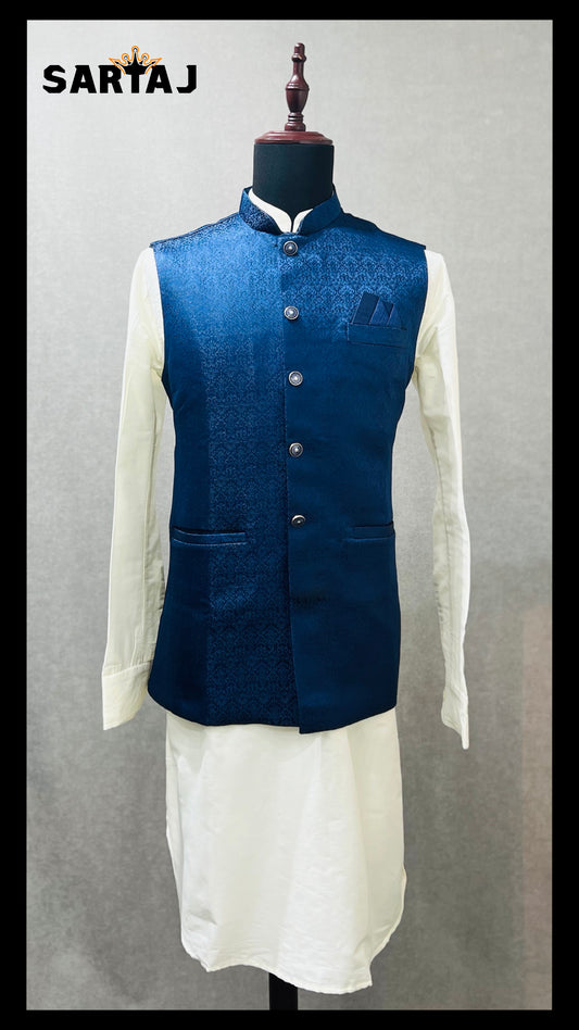 SDFVST 240 Blue Nehru Jacket