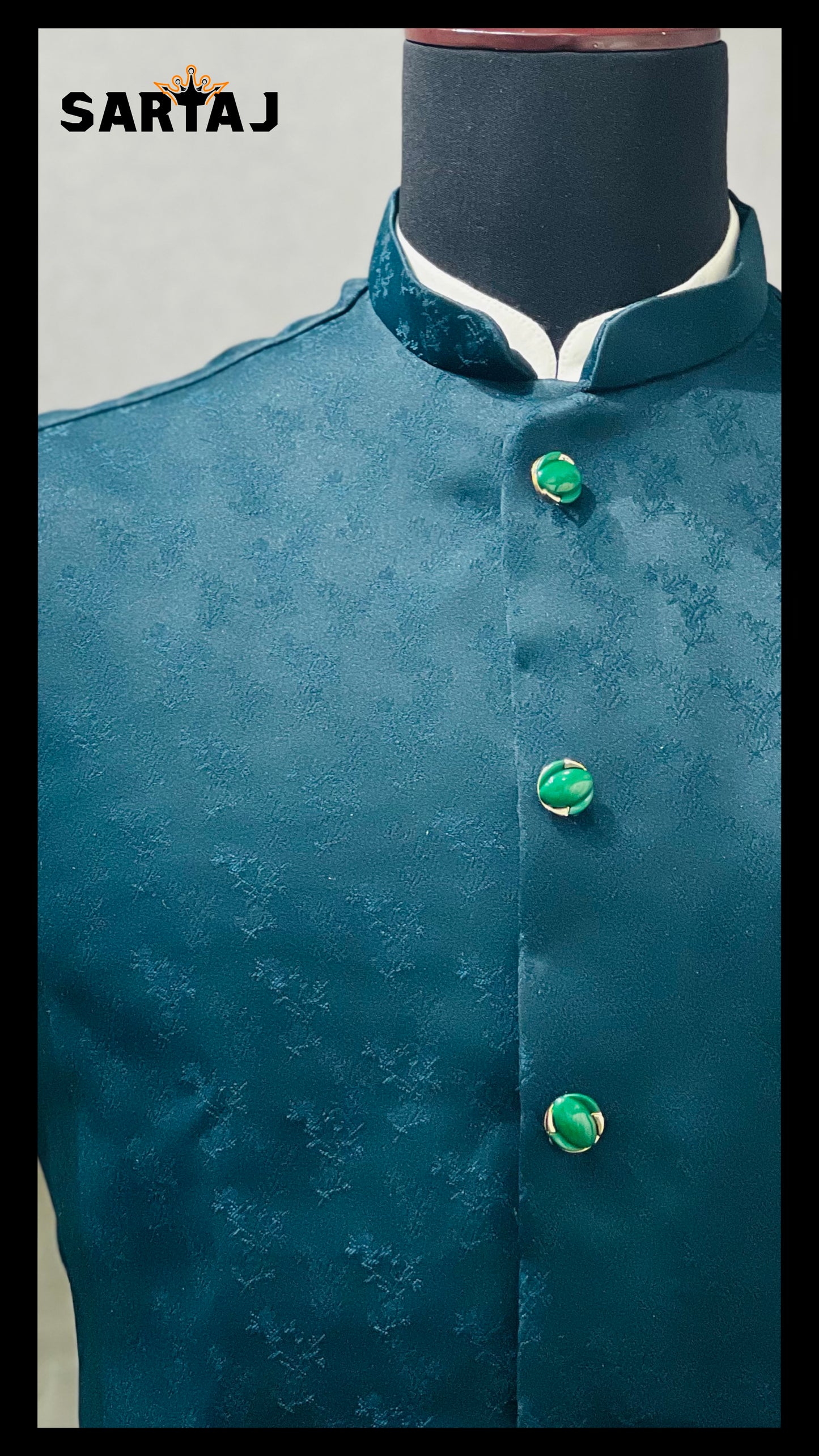 SDFVST 240 Emerald Nehru Jacket