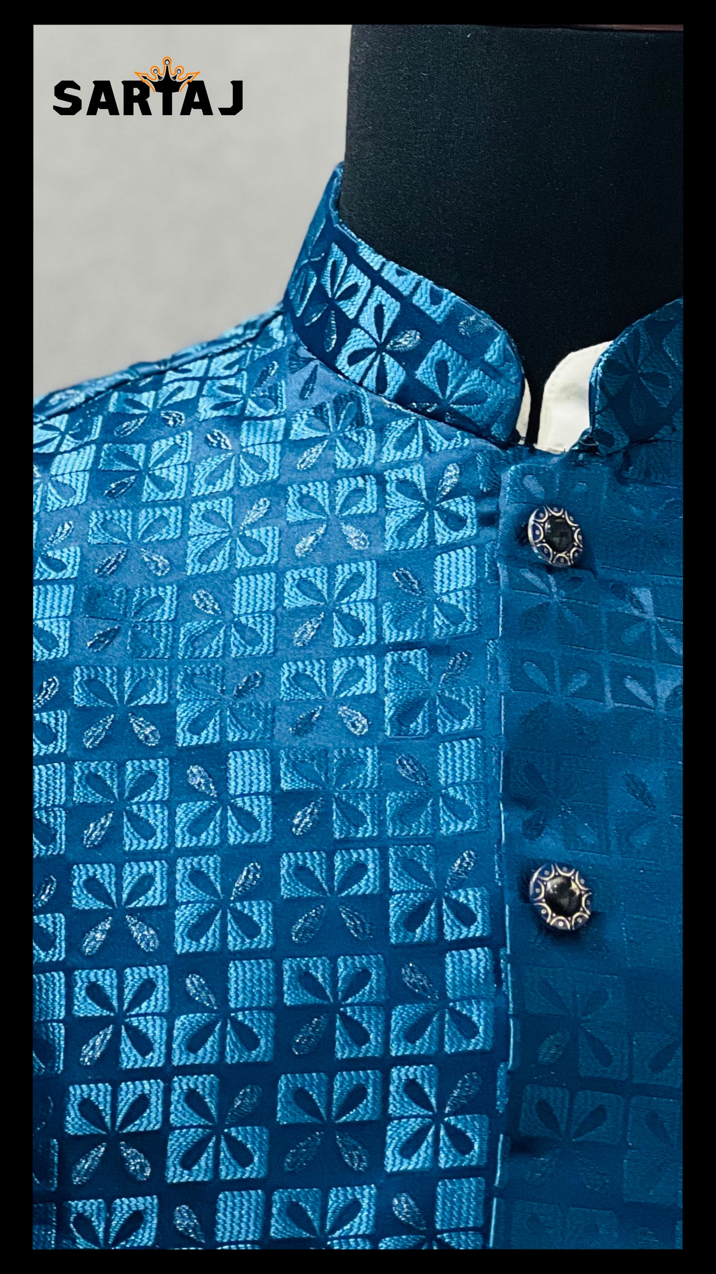 SDFVST 260 Cobalt Nehru Jacket