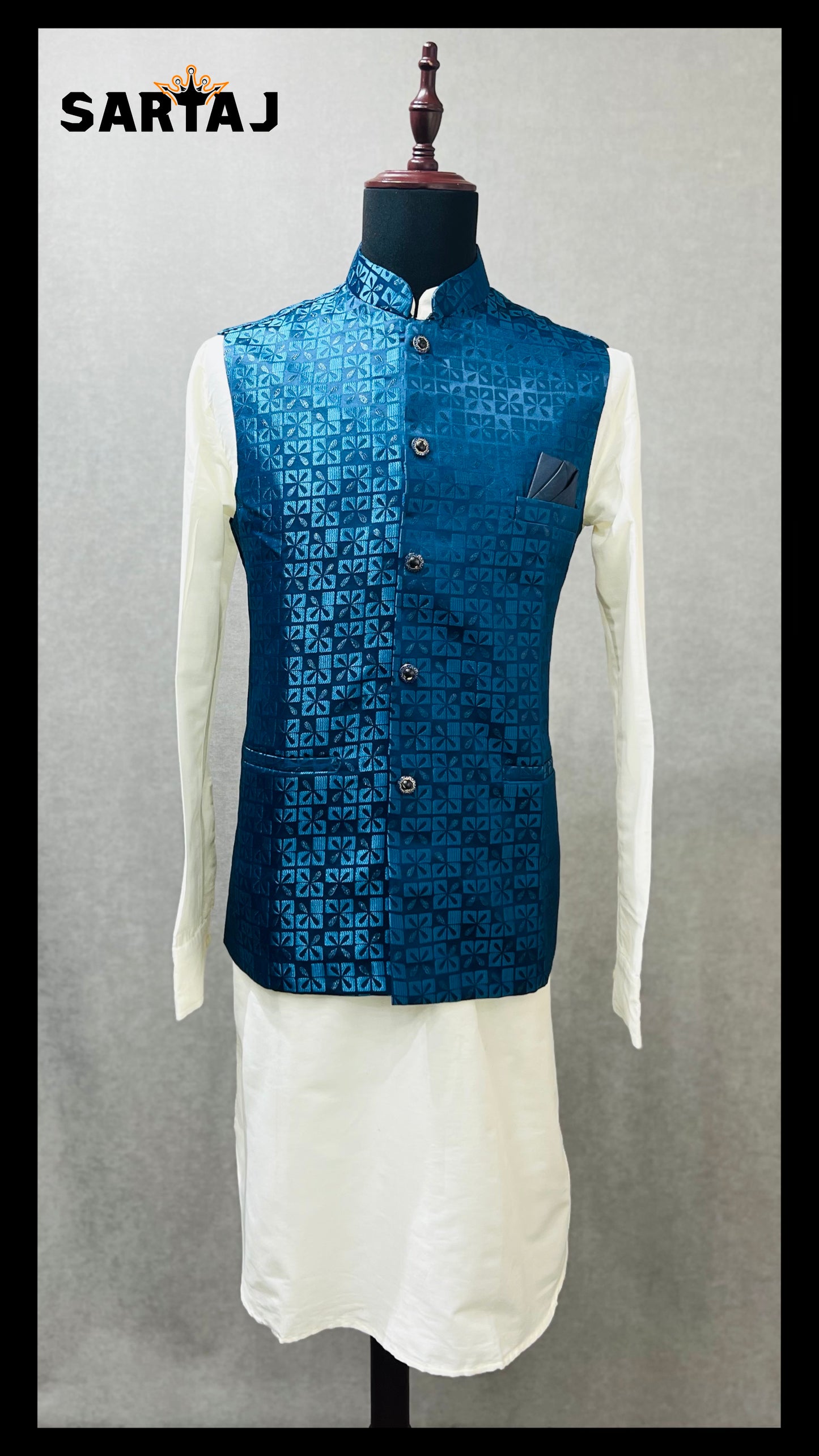 SDFVST 260 Cobalt Nehru Jacket