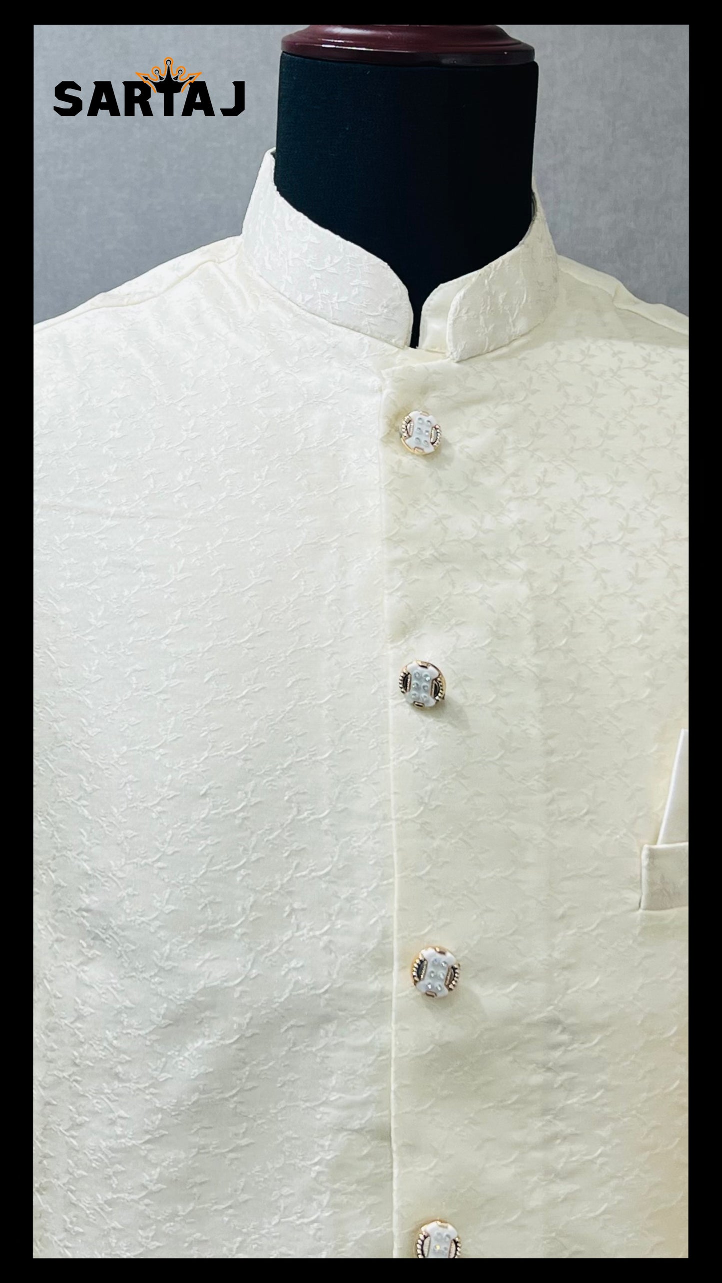 SDFVST 210 Cream Nehru Jacket