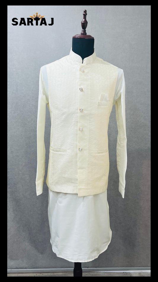 SDFVST 210 Cream Nehru Jacket