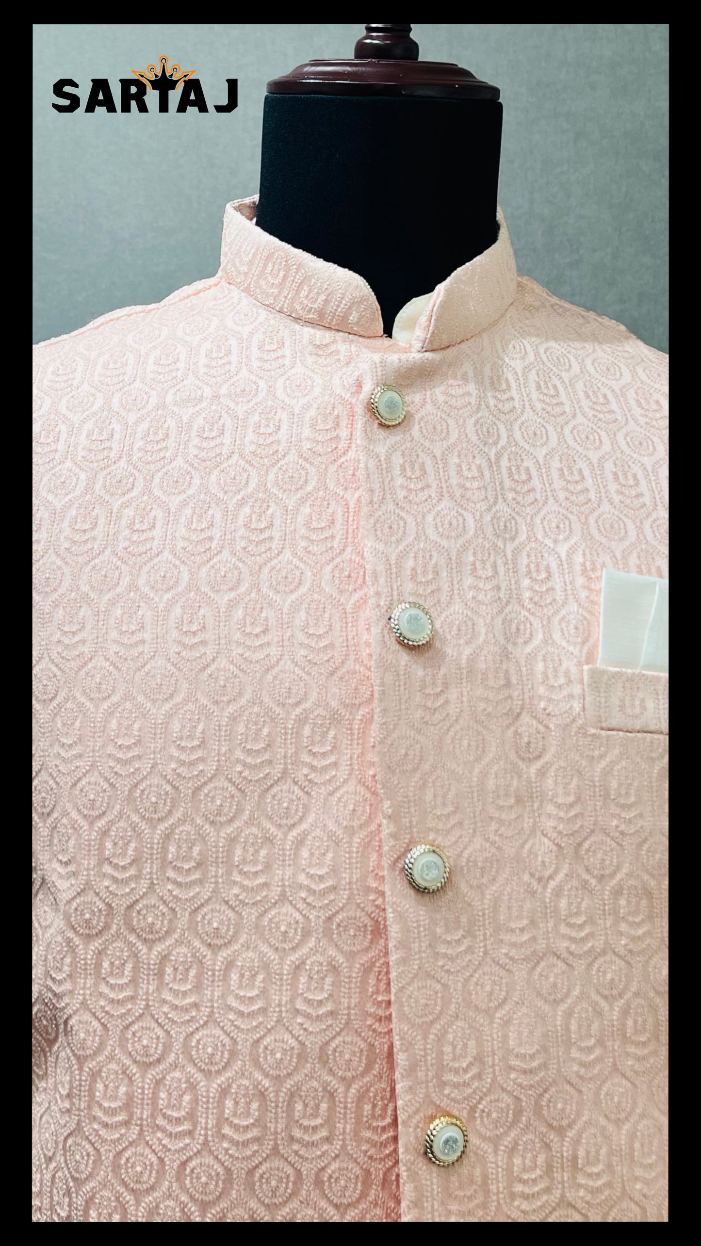 SDFVST 240 Pink Nehru Jacket