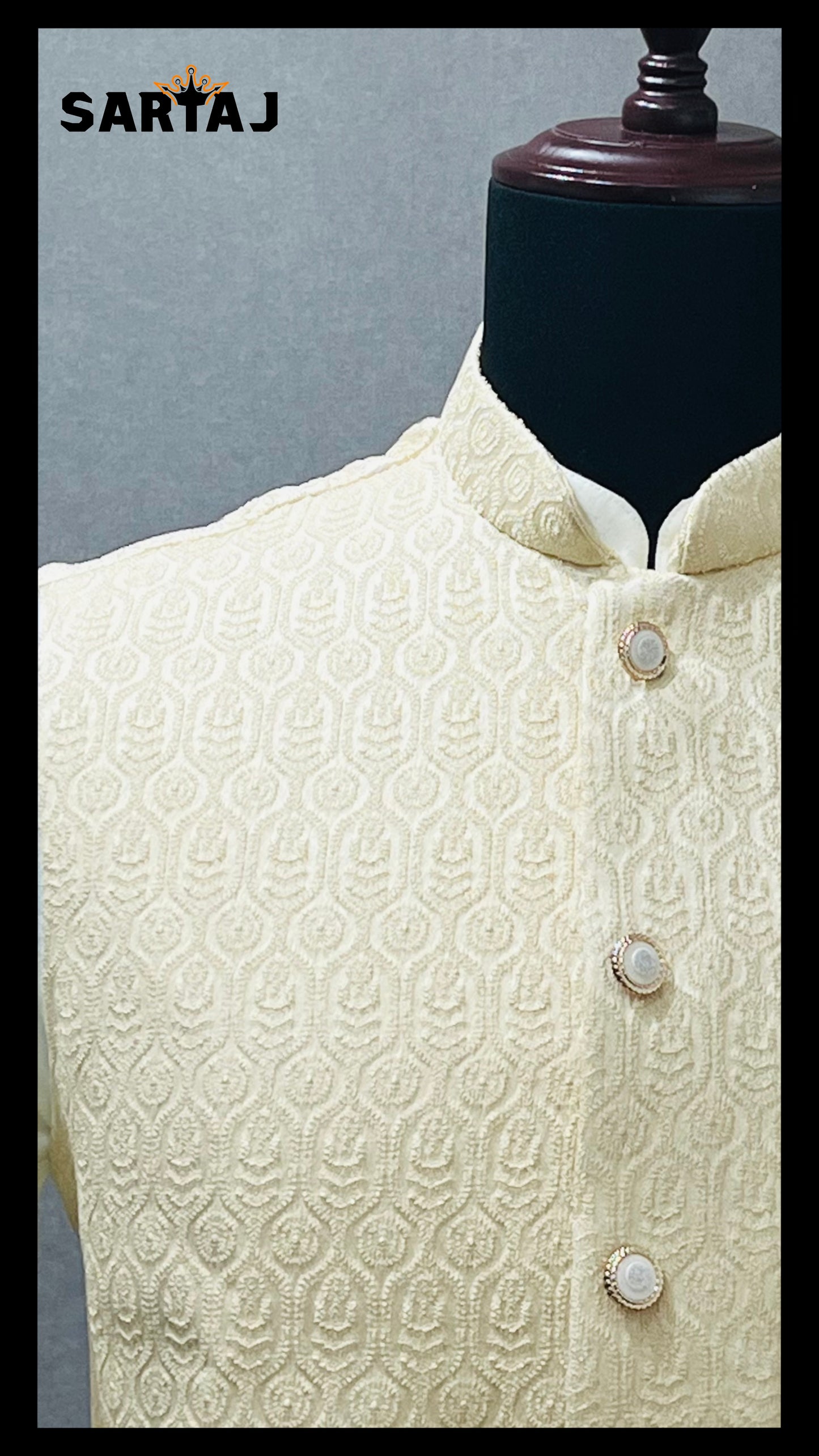 SDFVST 240 Cream Beige Nehru Jacket