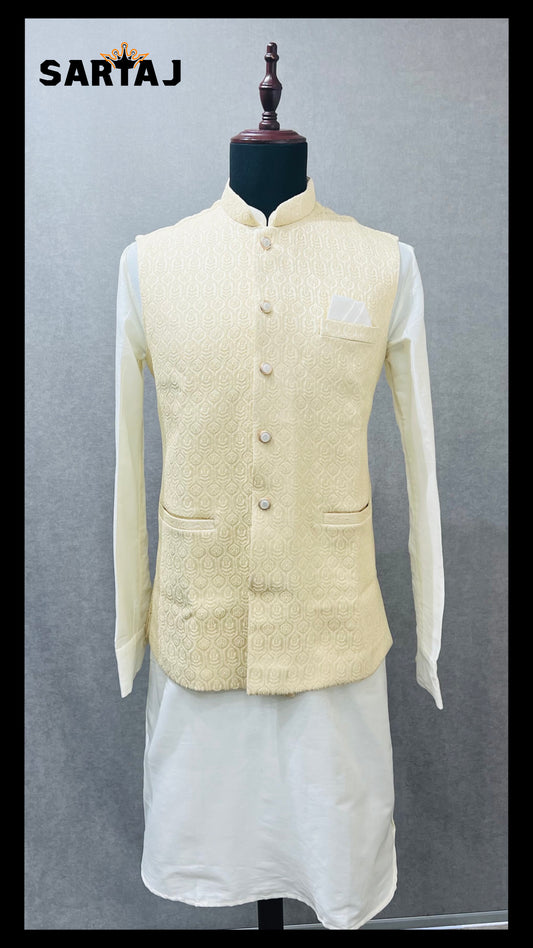 SDFVST 240 Cream Beige Nehru Jacket