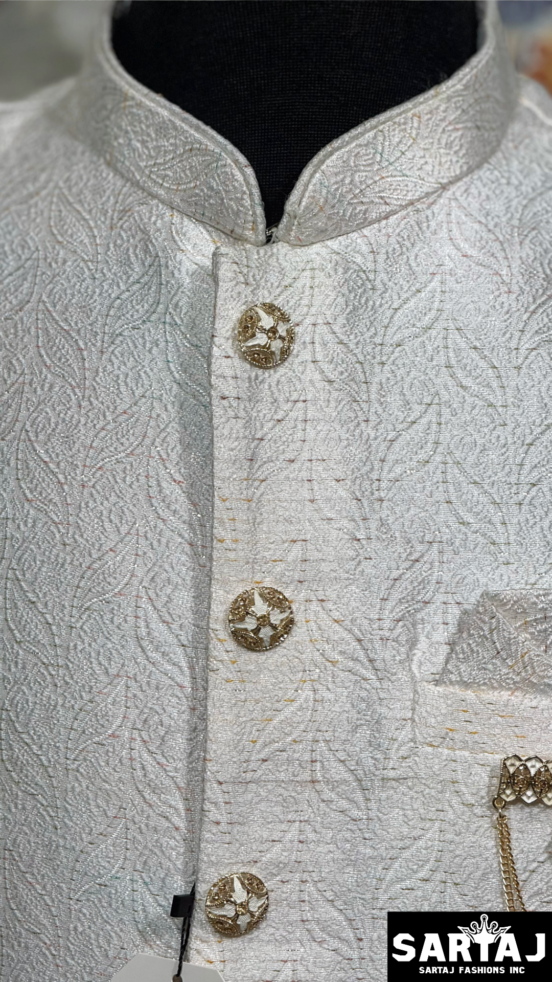 R-SHWN 599 WH Sherwani Set