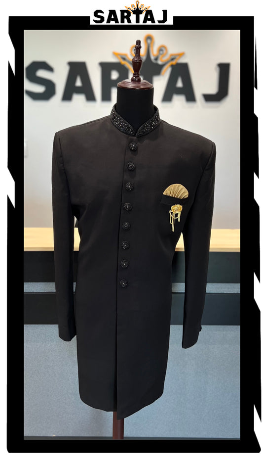 Midnight Obsidian Sherwani